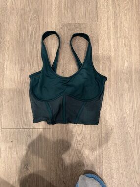 ALO Yoga Women's Dark Green Sports Bralette